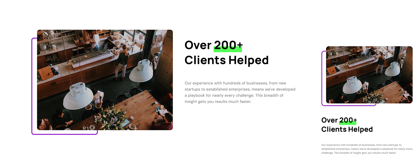 Business Coach Design - Desktop View