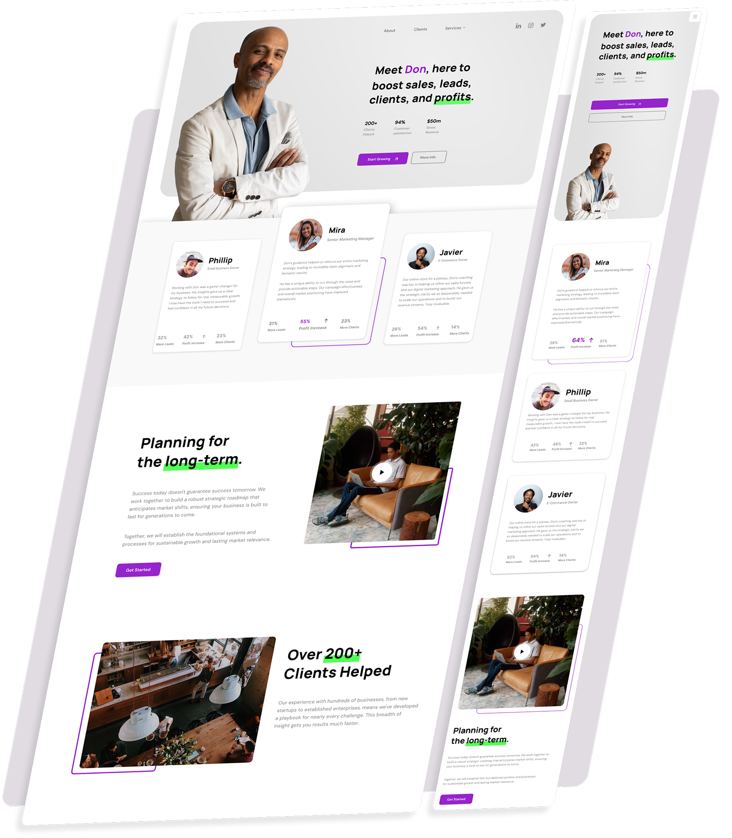 Business Coach Design - Component System